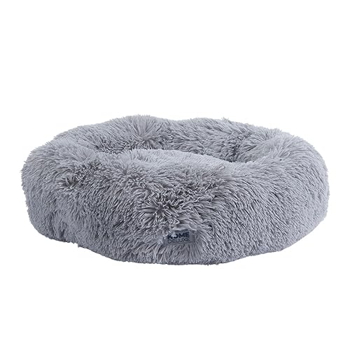 Home Deluxe - Haustierbett Muffin - Maße: 120 x 120 x 17 cm, Farbe: Grau, inkl. Tierdecke, Baumwollfüllung, waschbarer Bezug, Rutsch- & Wasserfest I Hundebett Hundekissen Bett für Katzen von Home Deluxe