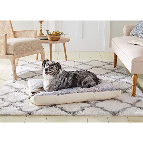 Home Dynamix Shabby Chic Cameron Hundebett, Zwickel, Medaillon, elfenbeinfarben/Blau, 61 x 91,4 cm von Home Dynamix