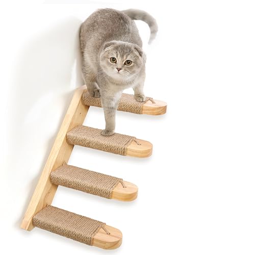 HOME FOOTPRINT - Kletterwand Katzen - Katzentreppe Wand - Klettern Katzenleiter - Katzen Kletterwand Set - Kratzbaum Wand - Cat Climbing Wall (Stairs) von Home Footprint