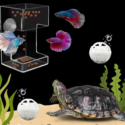 Acryl-Fisch-Futterröhre für Schildkröten und Filterbälle, Fisch-Futterring und Nitrifizierungsball, Betta-Futterring, Schildkrötenanreicherungsspielzeug, schwimmender Betta-Futterhalter Acryl-Fisch-Futterröhre für Schildkröten und Filterbälle, Fisch-Futterring und Nitrifizierungsball, Betta-Futterring, Schildkrötenanreicherungsspielzeug, schwimmender Betta-Futterhalter von Homedy Crafts