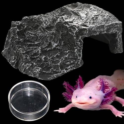 Axolotl Tankzubehör Aquarium Schildkröte Versteck (Rock, M) von Homedy Crafts