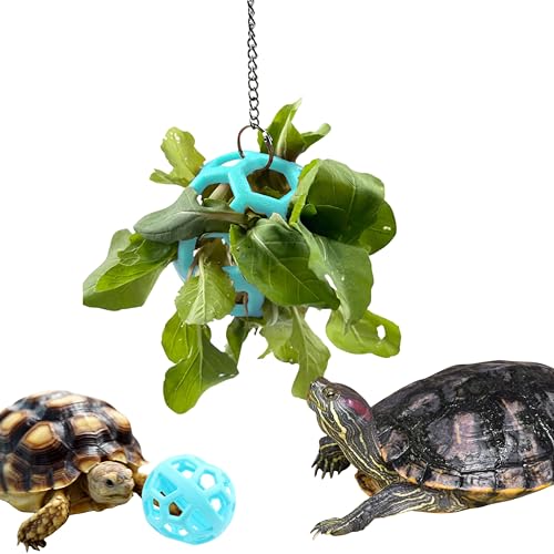 Schildkröten-Futterball mit Kette (Himmelblau) von Homedy Crafts