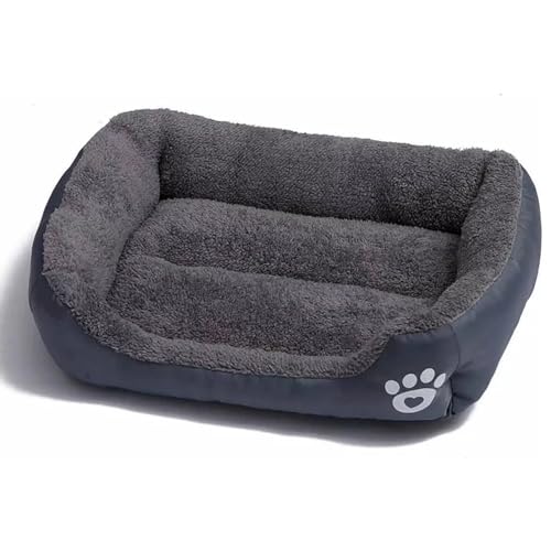 Homeriy Weiches Couchbett für große Hunde und Katzen, 15 kg, grau, waschbar, mit rutschfester wasserdichter Unterseite, einfaches Bett, Geschenk für Haustiere zu allen Jahreszeiten, 66 x 50 cm von Homeriy