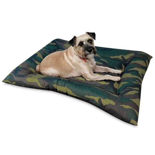 Homey Doggy, wendbares und waschbares Hundebett, Bequeme Matte aus Camouflage-Stoff für Transport und Zuhause, ideal für die Erholung von Haustieren, 120 x 80 cm von Homey