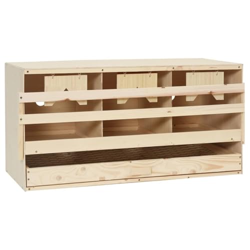 Homgoday Bruthaus für Hühner, 3 Fächer, 72 x 33 x 38 cm, Kiefernholz, Innenausstattung für Wohnzimmer, Büro, Schlafzimmer von Homgoday