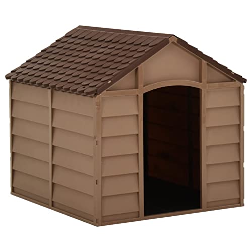 Homgoday Dekoration für Möbel, Hundehütte braun 71 x 71,5 x 68 cm aus PP für Innen- und Außenmöbel für Wohnzimmer Büro von Homgoday