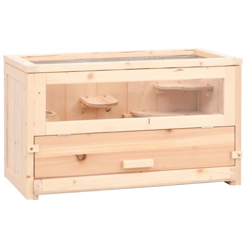 Homgoday Dekoration für Möbel, Käfig für Hamster 60 x 30 x 35 cm aus massivem Fichtenholz, Möbel für den Innen- und Außenbereich für Wohnzimmer Büro von Homgoday