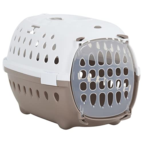 Homgoday Dekoration für Möbel, Transportbox für Haustiere, Weiß und Braun, 50 x 34,5 x 32 cm PP Möbel für den Innen- und Außenbereich für Wohnzimmer Büro Homgoday Dekoration für Möbel, Transportbox für Haustiere, Weiß und Braun, 50 x 34,5 x 32 cm PP Möbel für den Innen- und Außenbereich für Wohnzimmer Büro von Homgoday