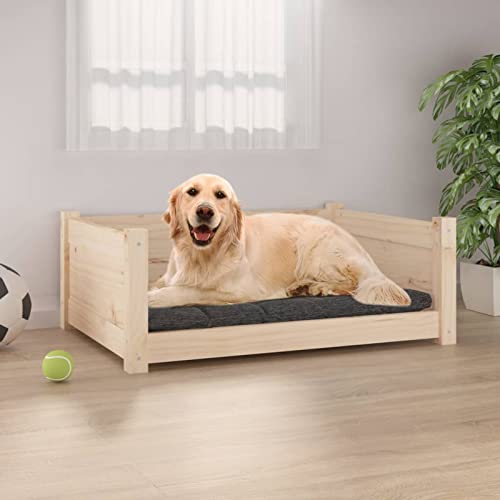 Homgoday Hundebett 75,5 x 55,5 x 28 cm, massives Kiefernholz, Hundebett große Katzenbetten für Indoor-Katzen und Welpen, Hundebett Sofa, Hundebettmatte für mittelgroße und große Haustiere, 393 Tiere & von Homgoday