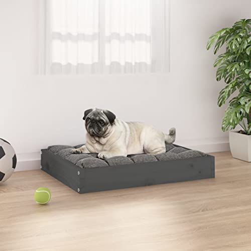 Homgoday Hundebett Grau 61,5 x 49 x 9 cm Massivholz Kiefer Hundebett Große Katzenbetten für Indoor Katzen und Welpen, Hundebett Sofa, Hundebett Matte für mittelgroße und große Haustiere Tiere & von Homgoday