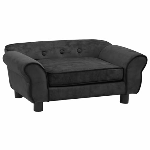 Homgoday Hundesofa, dunkelgrau, 72 x 45 x 30 cm, aus Plüsch, Hundebett, Hundebett, Hundekissen von Homgoday