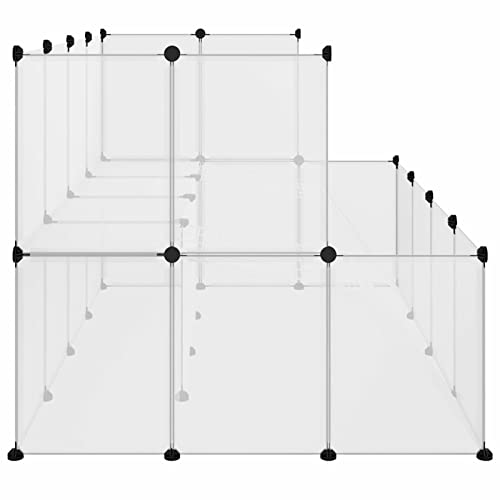 Homgoday Kleintierkäfig Transparent 143x107x93 cm PP und Stahl Gartenmöbel Balkonmöbel Terrassenmöbel Terrassenmöbel für Garten Terrasse Balkon von Homgoday