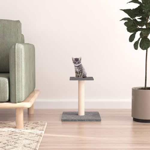 Homgoday Kratzbaum für Katzen mit Plattform, hellgrau, 38 cm, Kratzbaum für Katzen, Katzenturm, Katzenbaum, Spielhaus für Haustiere, Möbel für Katzen, Haustiere, Tiere von Homgoday