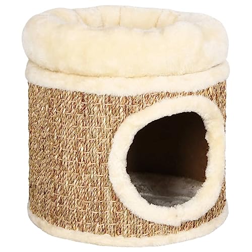 Homgoday Mobili Katzenbett mit luxuriösem Kissen 33 cm aus Junco, Hundebett, Hundebett, Hundebett, Innen-Hundebett, Hundekissen, Hundekissen von Homgoday