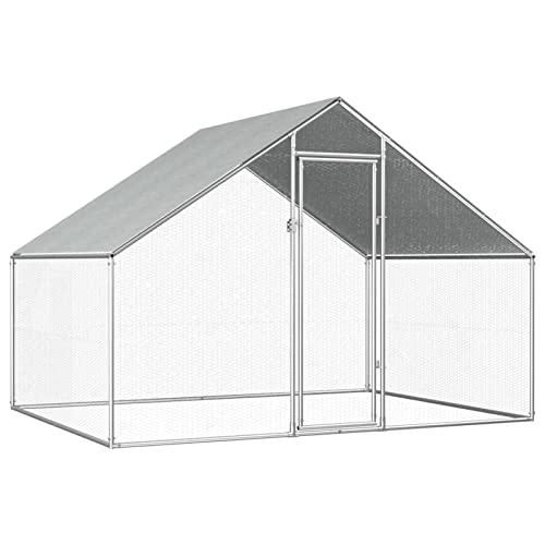 Homgoday Outdoor Hühnerkäfig 2,75x2x1,92m Verzinkter Stahl Hühnerstall und Auslauf Hühnerstall Geflügelauslauf Käfig für Hühner Enten Kaninchen Hunde Stall Geflügelkäfig von Homgoday