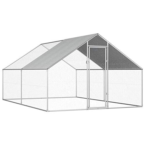 Homgoday Outdoor Hühnerkäfig 2,75x4x1,92m Verzinkter Stahl Hühnerstall und Auslauf Hühnerstall Geflügelauslauf Käfig für Hühner Enten Kaninchen Hunde Stall Geflügelkäfig von Homgoday