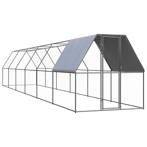 Homgoday Outdoor Hühnerkäfig 2x12x2m Verzinkter Stahl Hühnerstall und Auslauf Hühnerstall Geflügelauslauf Käfig für Hühner Enten Kaninchen Hunde Stall Geflügelkäfig Tiere & Haustierbedarf von Homgoday