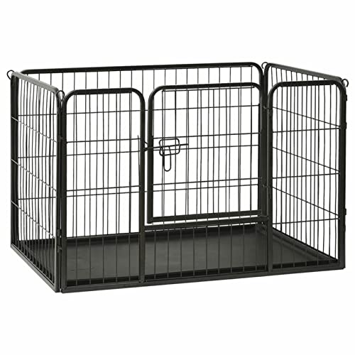 Homgoday Welpenlaufstall Stahl 91,5x59x61 cm Laufstall geeignet für Hunde/Welpen/Katzen & Kaninchen, Indoor/Outdoor Hund und Haustier Laufstall Hundegehege Welpengehege Tiere & Haustierbedarf von Homgoday