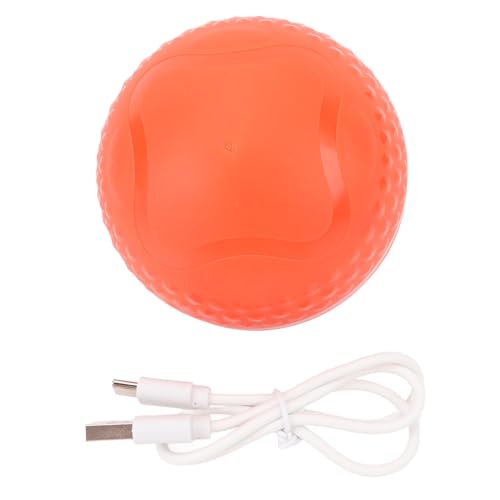 Hominas Kicherball für Hunde, Interaktiver Hundeball, IP54, Beweglicher Hundeball, über USB Wiederaufladbar, Interaktives Hundespielzeug mit LED-Lichtern, Bewegungsaktiviertes, (Orange) von Hominas