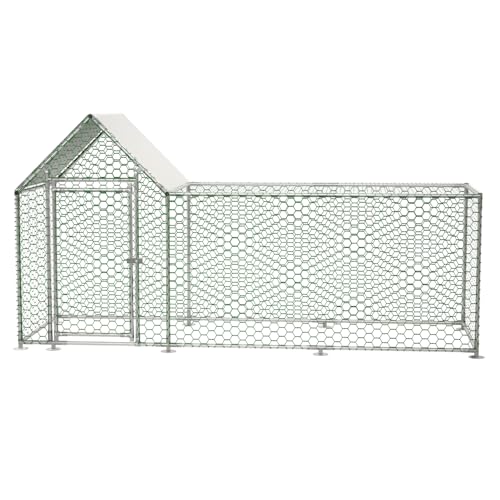 Hommdiy Hühnerstall Freilaufgehege 3x1x1,5m mit Sicherheitsschloss und Wasserdichtes PE-Tuch, Kleintiergehege aus Metall für Hühner, Kaninchen und weitere Kleintiere Hommdiy Hühnerstall Freilaufgehege 3x1x1,5m mit Sicherheitsschloss und Wasserdichtes PE-Tuch, Kleintiergehege aus Metall für Hühner, Kaninchen und weitere Kleintiere von Hommdiy