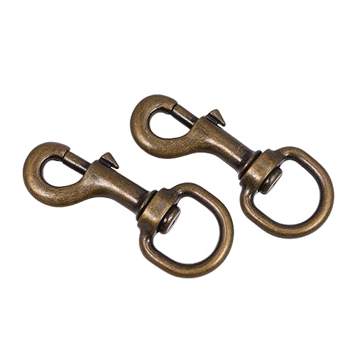 Homoyoyo Edelstahl Karabinerhaken Set – 6 Stück Frühling Karabiner Für Hunde - Schlüsselanhänger Und Vielseitige Anwendungen - Robust Und Langlebig Ideal Für Leinen Und Bronze von Homoyoyo