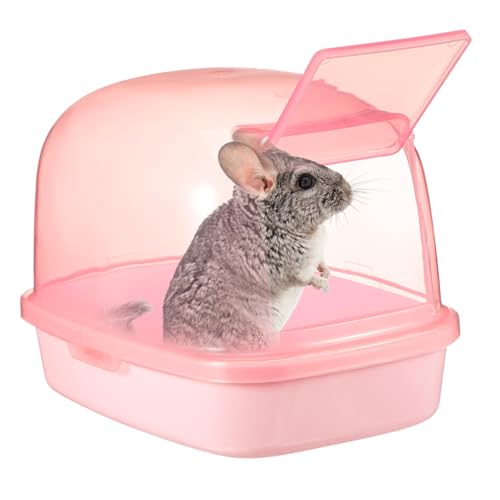 Homoyoyo Hamster Sandbad Für Kleine Haustiere – Kunststoff Sandkasten Für Chinchillas - Rennmäuse - Meerschweinchen Und Igel – Ideale Duschbox Für EIN Sauberes Zuhause – 25x15x10 cm von Homoyoyo