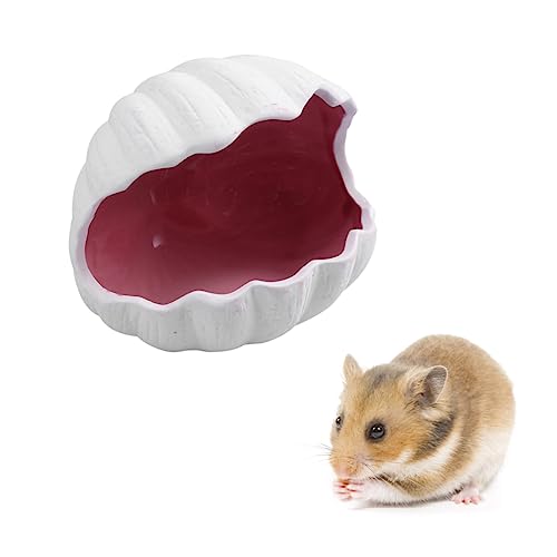 Homoyoyo Hamsterhaus Muschel - Warmes Für Kleine Tiere - Ideal Als Hamsterhaus Oder Sandbad Rosa Gemütlicher Rückzugsort Für Ihren Hamster von Homoyoyo