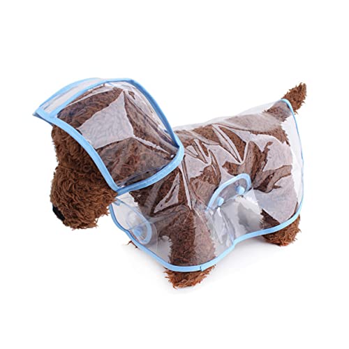 Homoyoyo Wasserdichter Regenmantel Für Kleine Hunde - Transparente Hundejacke Von - Idealer Schutz Bei Regen Leicht Und Bequem Für Haustiere Größe S Blau von Homoyoyo