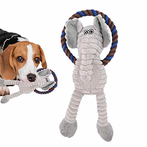 Hongjingda Plüsch Schlepper Hundespielzeug | Welpen Zahnreinigung Kauspielzeug - Tauziehen Welpenspielzeug, Hundezahnreinigungsspielzeug, Hundeseilspielzeug für mittelgroße und große Welpen von Hongjingda