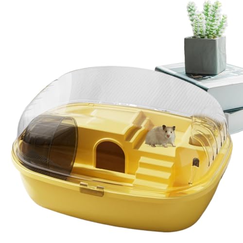 Honhoha Großer Hamsterkäfig, Zwerghamsterkäfig Klares Acryl-Mäusehaus und Lebensräume Hamsterhaus für Rennmäuse, Mäuse und andere Kleintiere, inklusive Wasserflasche, Laufrad und Hamsterversteck von Honhoha