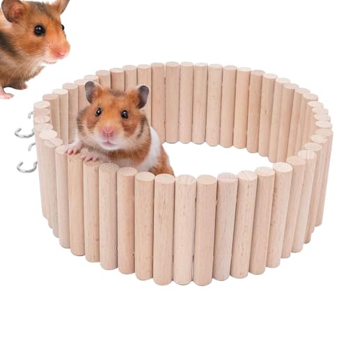 Honhoha Hamster Holzleiter Käfig Holzleiter 2-in-1 Hamsterbrücke Mäuseleiter,Harmloses Holzspielzeug und Käfigzubehör, Kletterleiter und Zaun-Set für Hamster, Mäuse, Chinchillas und Reptilien von Honhoha