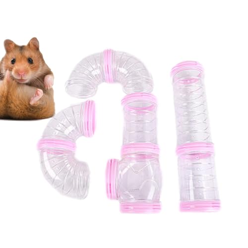 Honhoha Hamsterröhren- und Tunnel-Set | Frettchen-Tunnel-Set, sicher verbindbare Hamsterröhre, Bissfestes Hamsterspielzeug, Heimtierbedarf, externes Rohr für Frettchen, Mäuse, Ratten, Hamster, von Honhoha