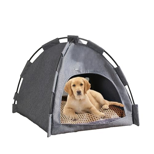 Honhoha Haustierzelt Katzen Hundehütte, Waschbares Katzen-Tipi-Hundezeltbett 42 * 42 * 38CM Haustierkäfigzaun Outdoor-Hundehaus für Welpen, Katzen, Hunde von Honhoha