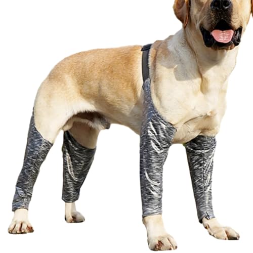 Honhoha Hunde-Erholungsärmel,Hunde-Stiefel-Leggings,Weiche schützende Ellenbogenbandagen | wasserdichte, weiche und verstellbare schützende Ellenbogenbandage, schmutzabweisende Hundebandage für von Honhoha