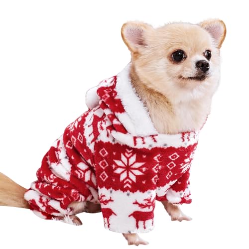 Honhoha Weihnachts-Hundekleidung Warmer Strick-Hunde Weihnachtspullover,Winter-Pullover-Katzen-Outfit, Weihnachtskostüm für kleine bis große Hunde von Honhoha