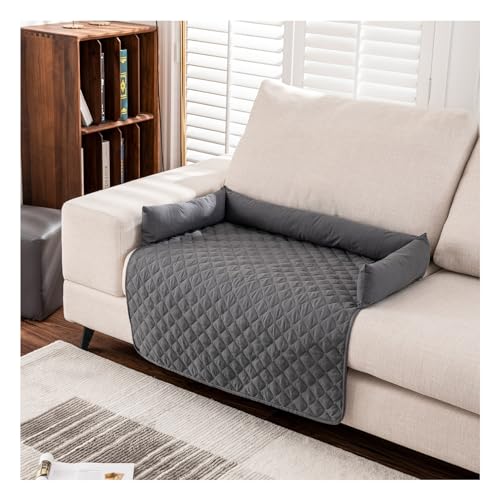 Hundedecke Sofa,Hundebett Katzenkissen Couch für Sofaschutz,Wasserfeste Rutschfester Unterseite, Möbelschutz für Kleine, Mittelgroße und Große Hunde und Katzen (75×120cm,Dunkelgrau) von HonunG