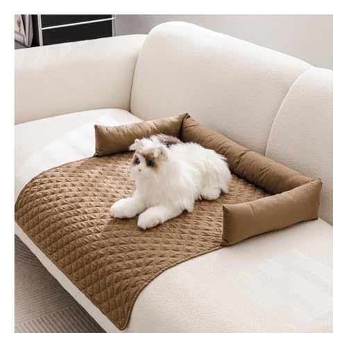 Hundedecke Sofa,Hundebett Katzenkissen Couch für Sofaschutz,Wasserfeste Rutschfester Unterseite, Möbelschutz für Kleine, Mittelgroße und Große Hunde und Katzen (75×75cm,Kamel) von HonunG