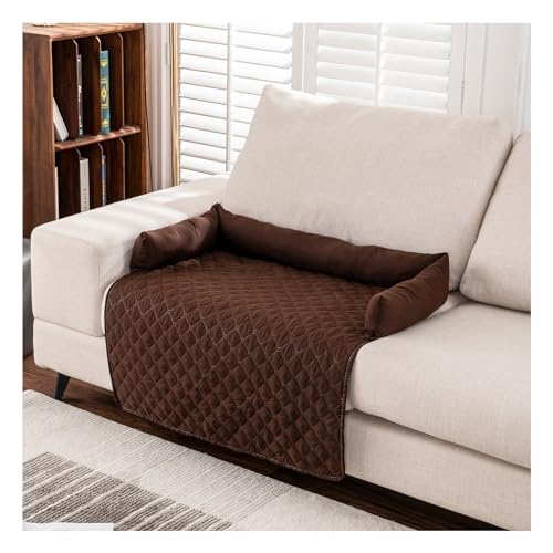 Hundedecke Sofa,Hundebett Katzenkissen Couch für Sofaschutz,Wasserfeste Rutschfester Unterseite, Möbelschutz für Kleine, Mittelgroße und Große Hunde und Katzen (90×135cm,Kaffee) von HonunG