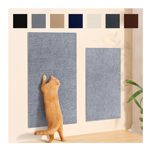 HonunGron Kletternder Katzenkratzer, Katzenkratzmatte für Katzenwand, Selbstklebend Kratzmatte Katze, Trimmbarer Teppich Matte Pad Katzenkratzbretter, für Teppiche Sofas Möbel (30x100cm,Blau) von HonunGron