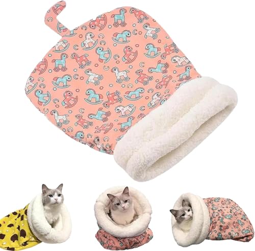 Hooneme Petsboro Purrnest Sleeping Bag, Sherum Purrnest Sleeping Bag, 360° Wrap Comfortable Cat Sack, Cat Winter Sleeping Bag, All Season, Pet Sleeping Bag, Suitable for Big von Hooneme