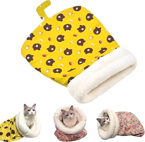 Hooneme Petsboro Purrnest Sleeping Bag, Sherum Purrnest Sleeping Bag, 360° Wrap Comfortable Cat Sack, Cat Winter Sleeping Bag, All Season, Pet Sleeping Bag, Suitable for Big von Hooneme