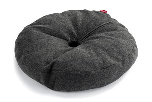 Hoopo® Donut-Katzenbett | Luxus Design | Ultraweich | Waschmaschine waschbar (dunkelgrau) von Hoopo