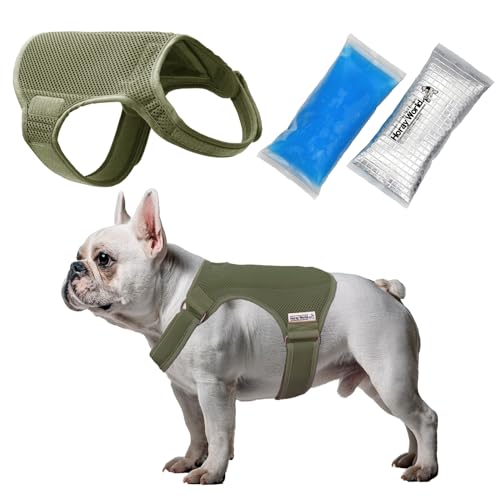 Horay World - Horay Cooling Dog Vest - Kühlweste für Hunde mit innovativen Kühlpacks (M, Olivgrün) von Horay World