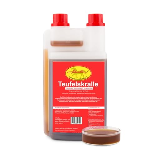 Scheidler horse-direkt Teufelskralle Liquid für Pferde 1000ml – Flüssiger Booster für mehr Bewegungsfreude – 100% Natürliches Ergänzungsfutter – Alternativ zu Teufelskralle Pulver/Pellets von Scheidler horse-direkt