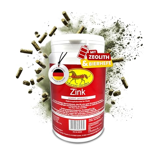 Scheidler horse-direkt Zink Pferde 700g pelletiert & getreidefrei – Ergänzungsfuttermittel bei Zinkmangel für Pferde – Mineral-Futter für Regeneration - Gute Akzeptanz von Scheidler horse-direkt