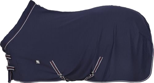 Horse Guard - Coolerdecke Kala – Abschwitzdecke für Pferde – atmungsaktiv & isolierend – Pferdedecke mit Waffelstruktur & gepolstertem Kragen – Pferde Zubehör in Navy – 115cm von Horse Guard