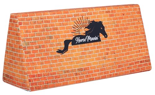 HorseMania Turnier Mauer für das Pferd - Trainings Zubehör für Konditionelles Training Sprungkraft, Dribbling, Beweglichkeit - Schaumstoffwand - Sicherheit beim Springen über Stangen - 110x40x50 von HorseMania