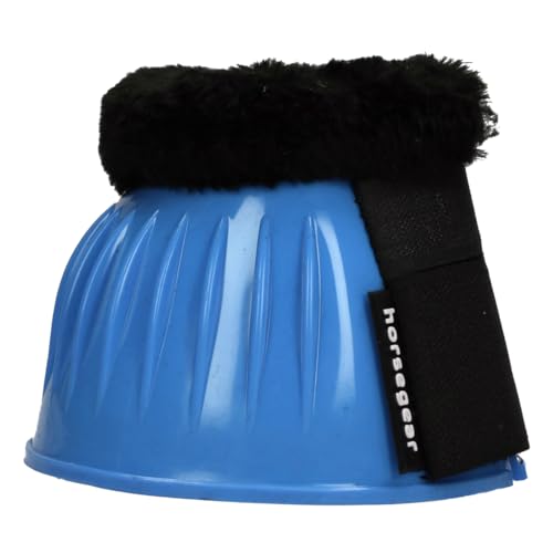 Horsegear Springglocken Gummi mit Fell Mittelblau - S von Horsegear