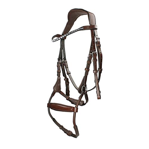 Horsegear Trense Aquila Deluxe - Brown - cob von Horsegear