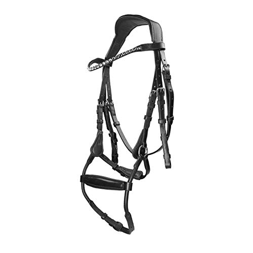 Horsegear Trense Aquila Deluxe Schwarz - Cob/VB von Horsegear